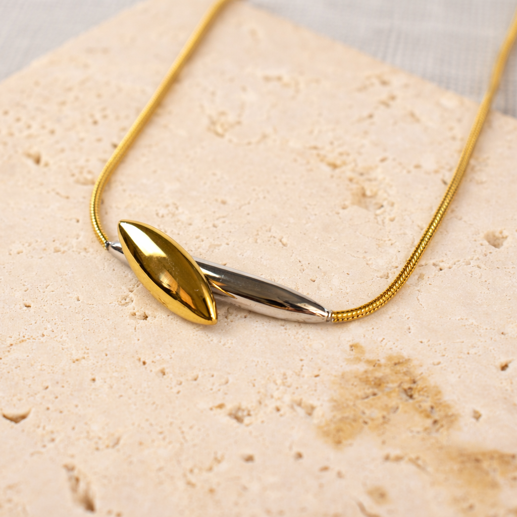 Duo Tone Minimal Necklace