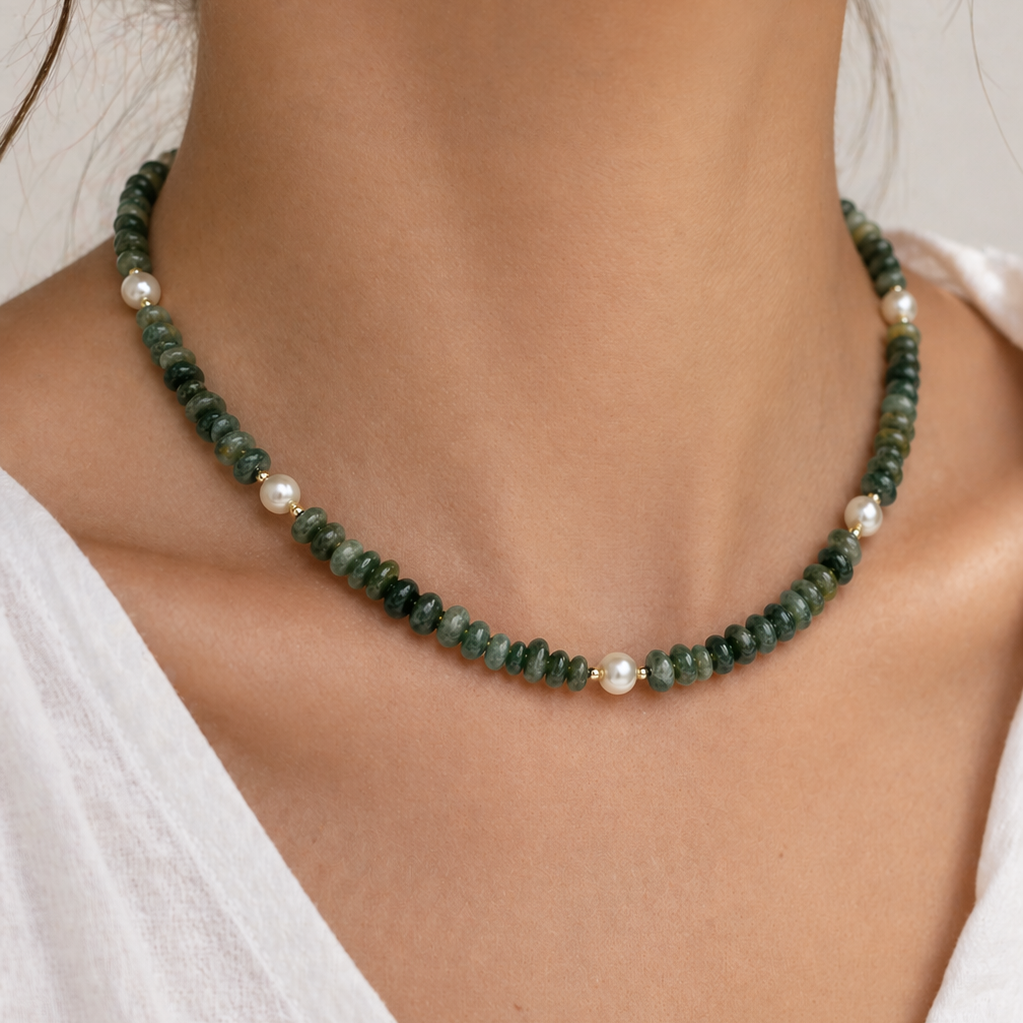 Emerald Pearl Necklace