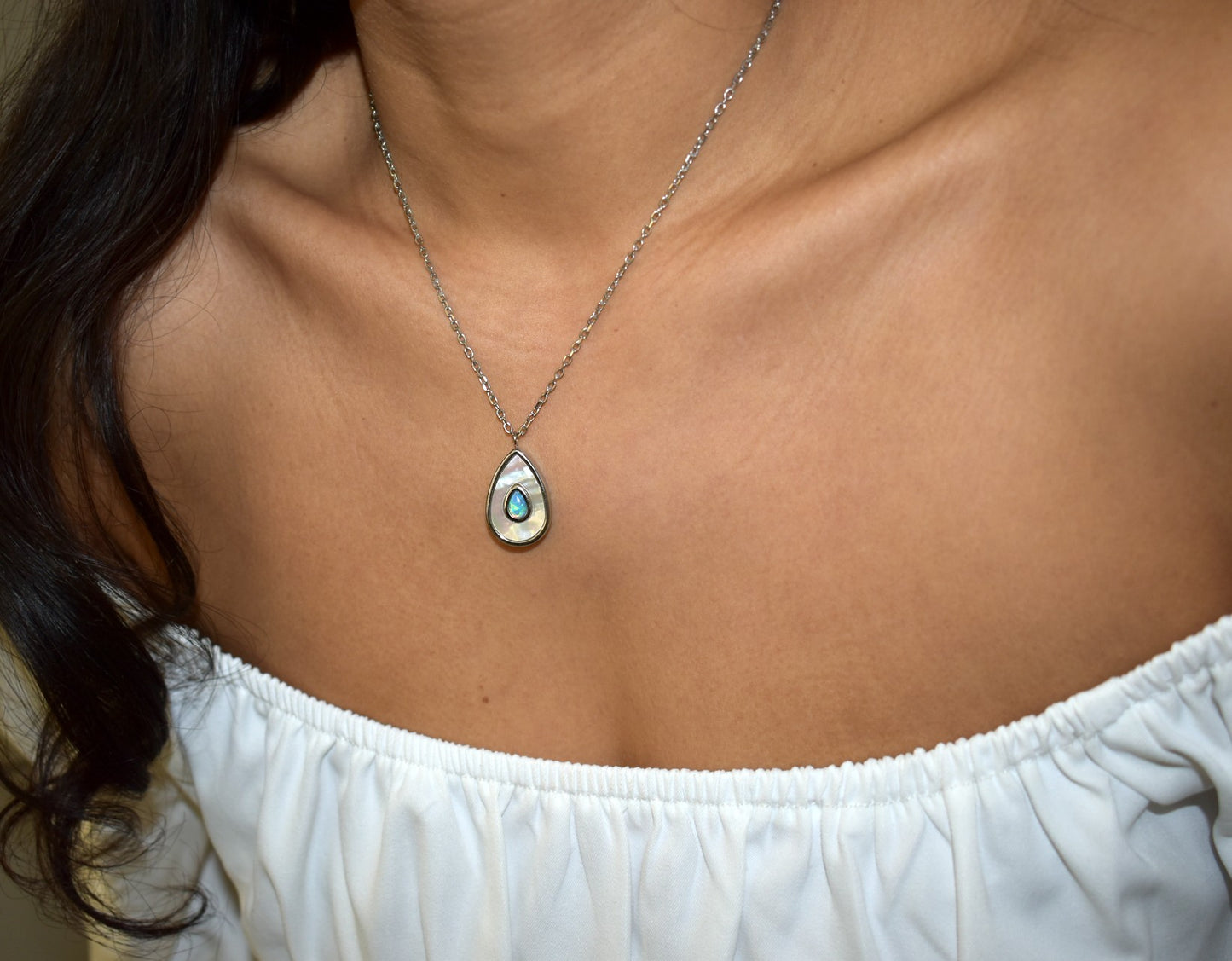 Hailstone Tear Necklace