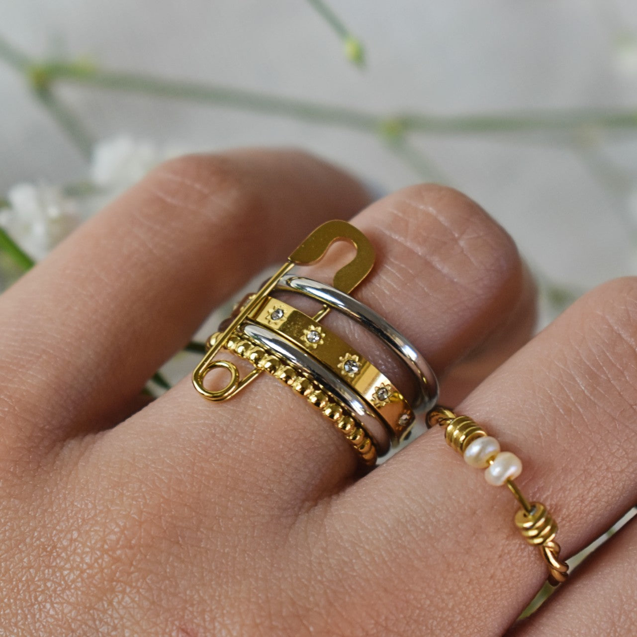 Paperclip Duo Ring