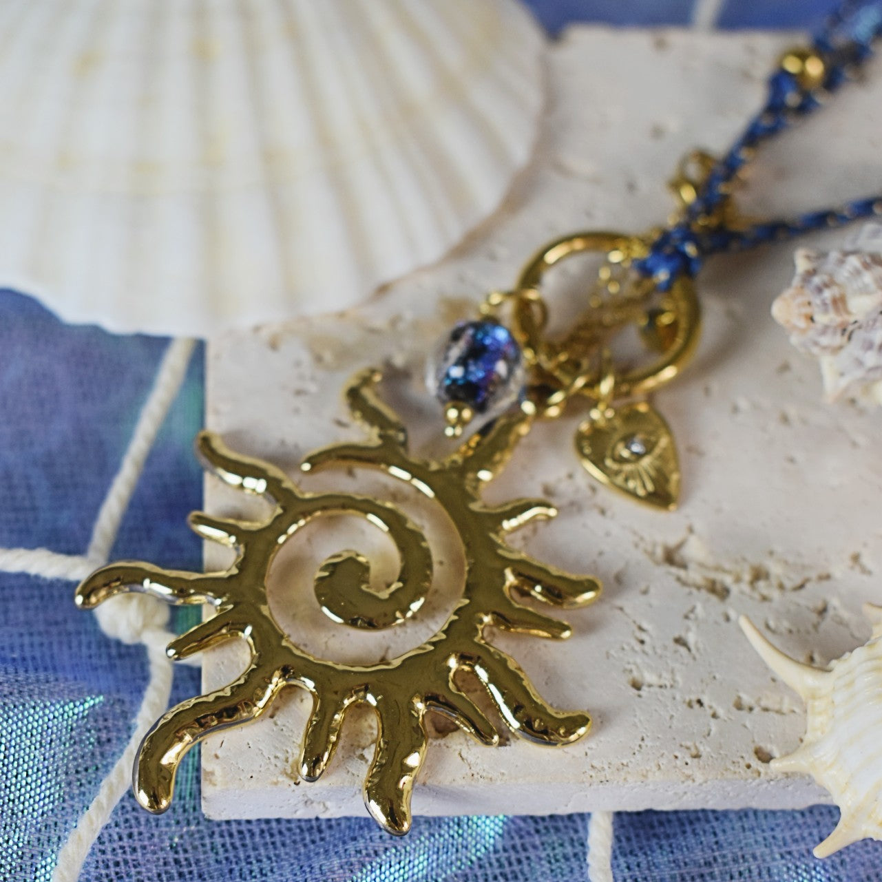 Golden Sun Talisman Necklace