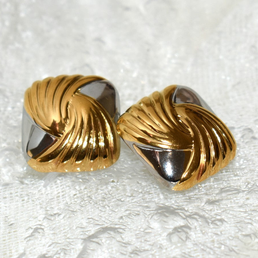 Flow Dual-Tone Earrings