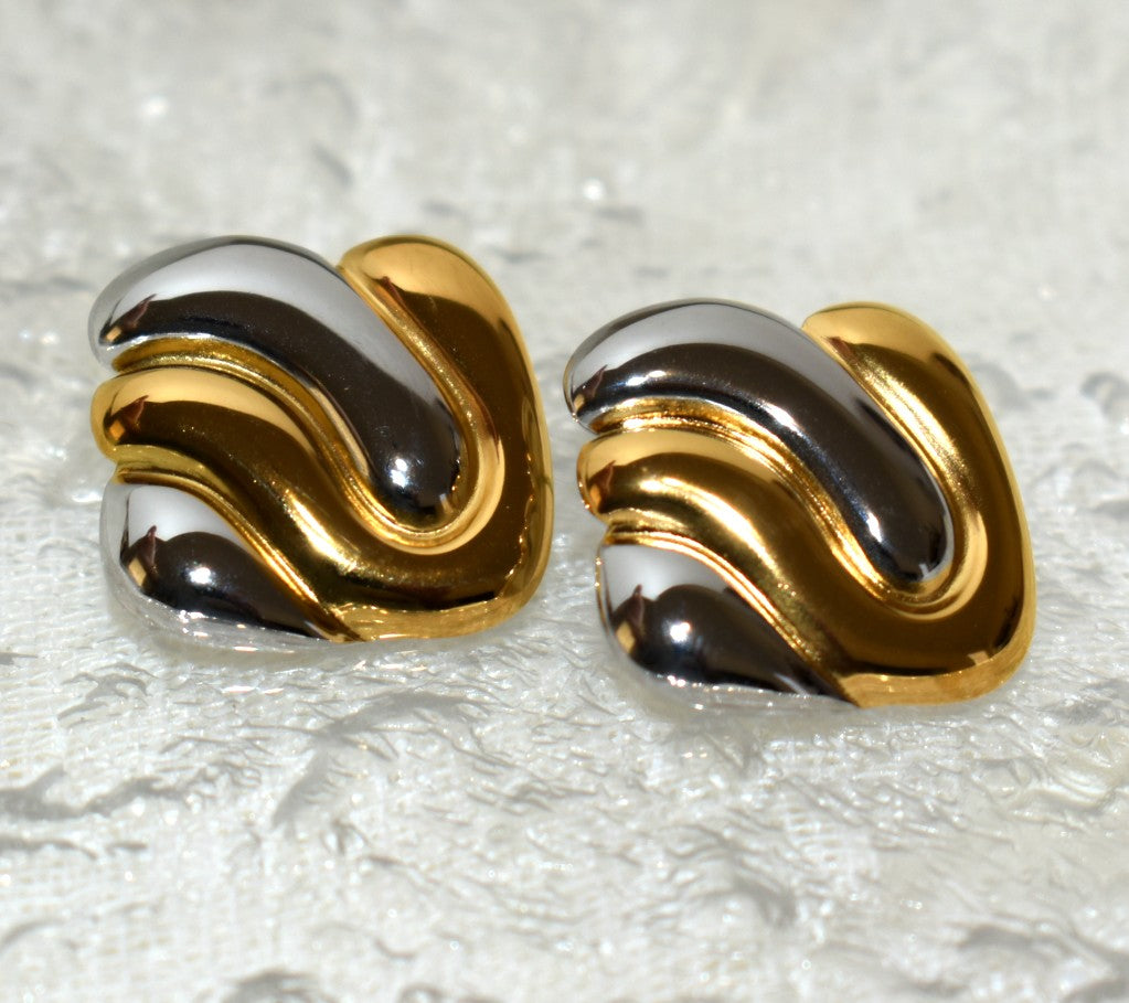 Flow Dual-Tone Earrings