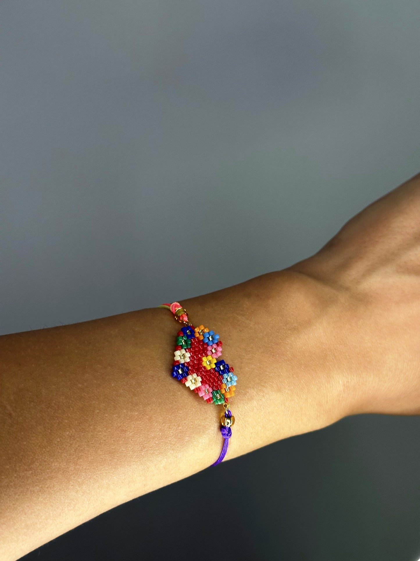 Pride Flower Heart Bracelet