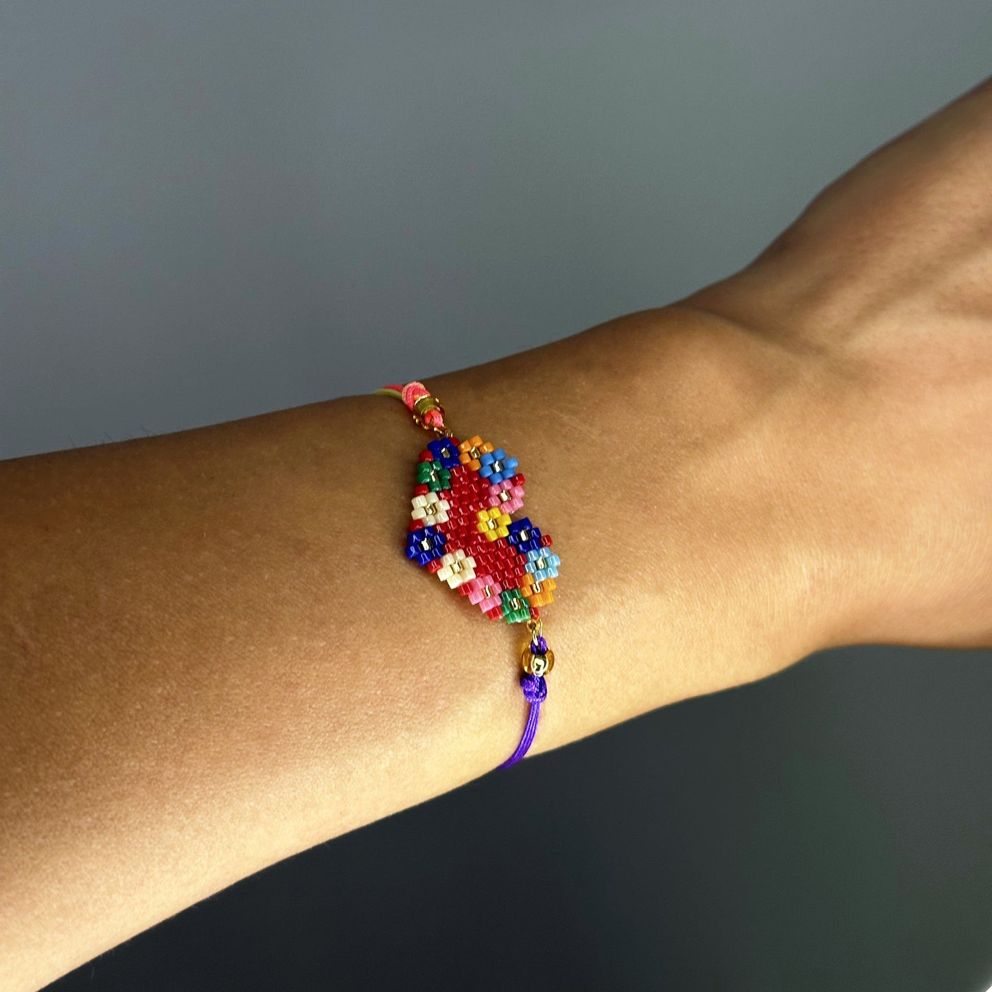 Pride Flower Heart Bracelet