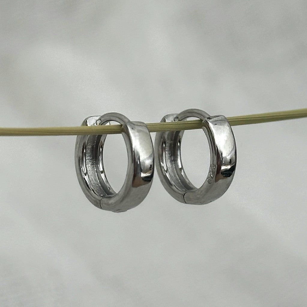 Silver Mini Hoops
