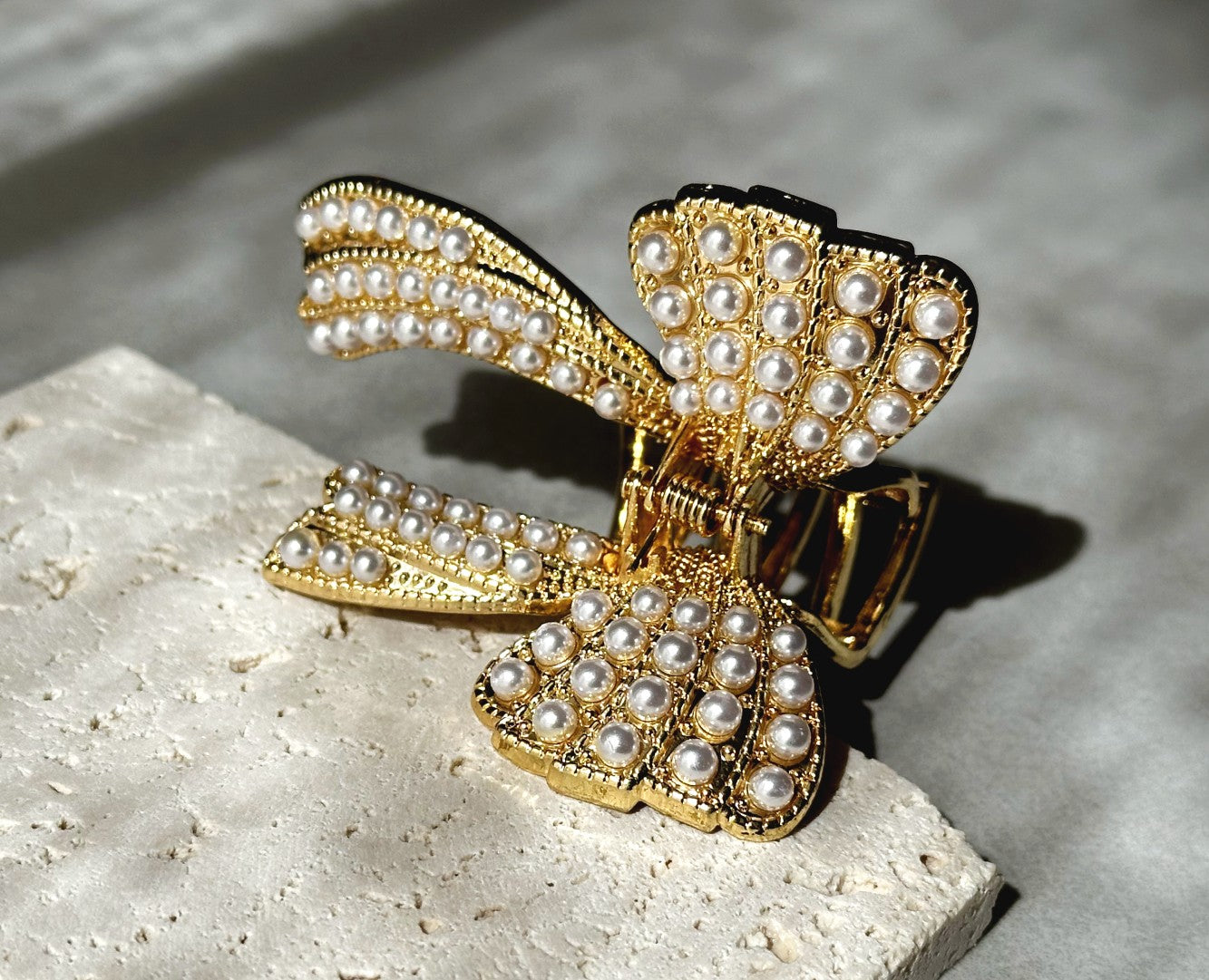 Golden Bow Hair Clip