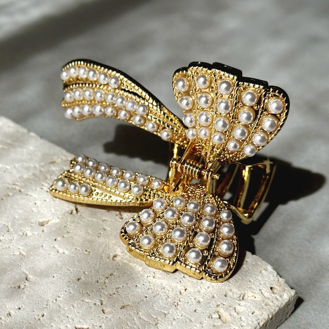 Golden Bow Hair Clip