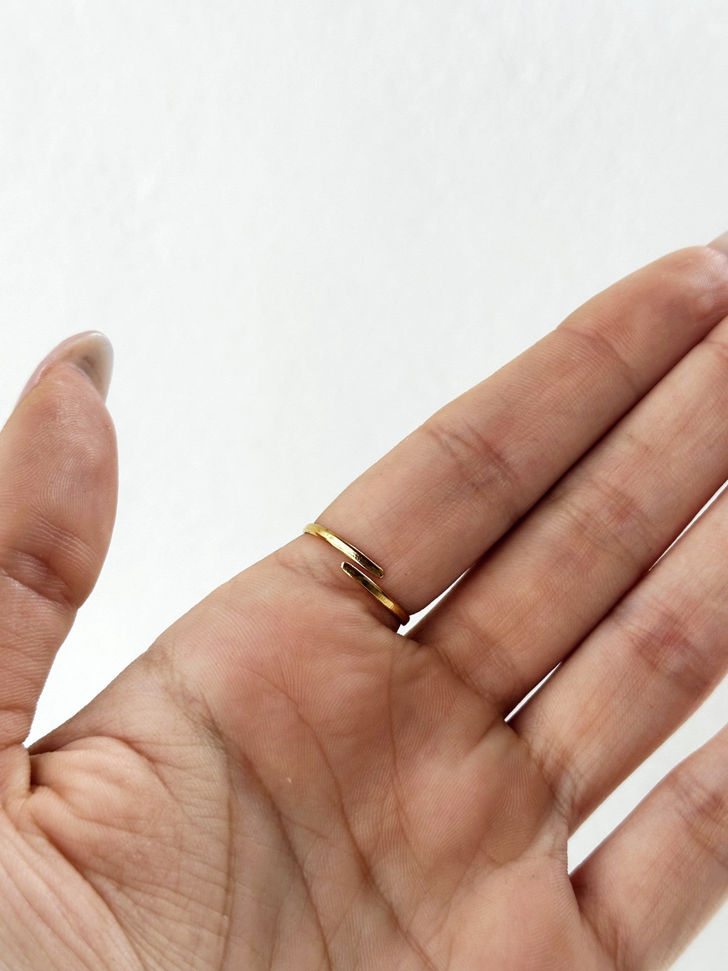 Golden heart ring