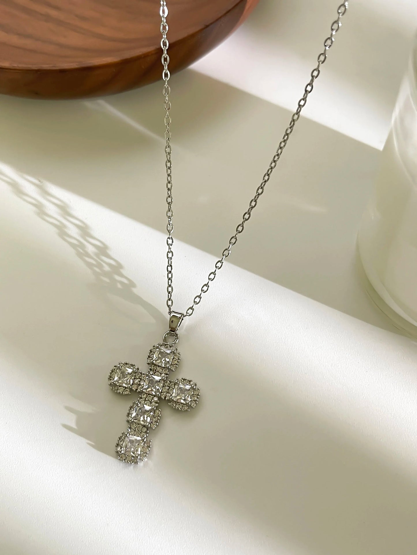 Crystal Cross Necklace