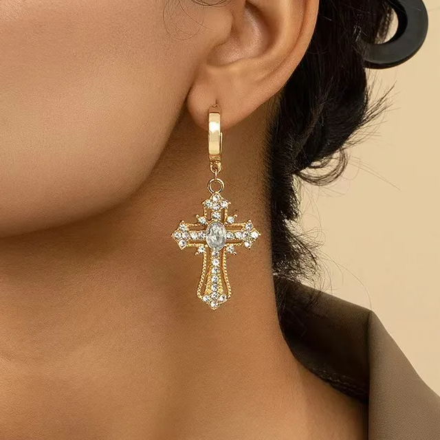 Celestial Cross Earrings