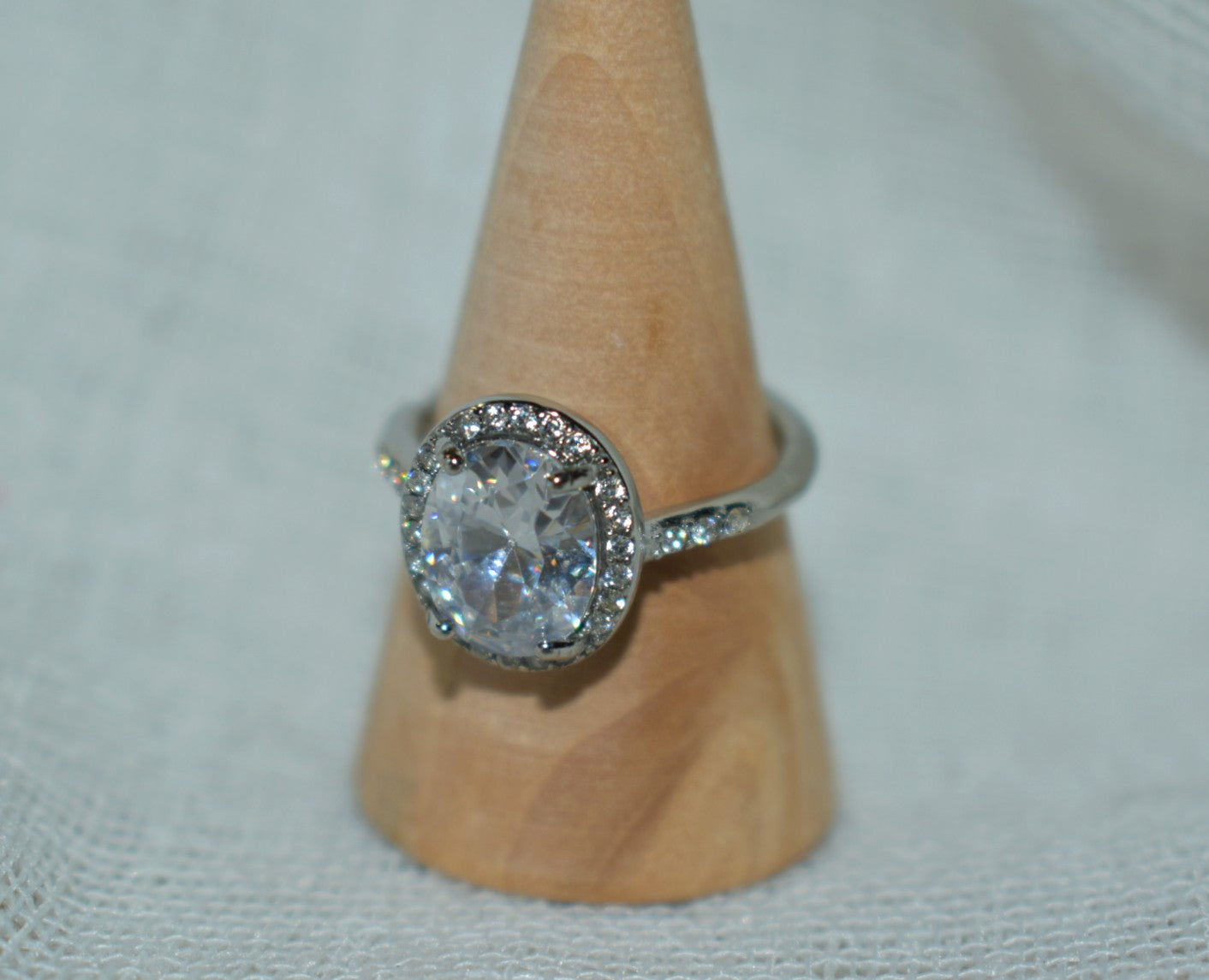 Crystal Halo Ring
