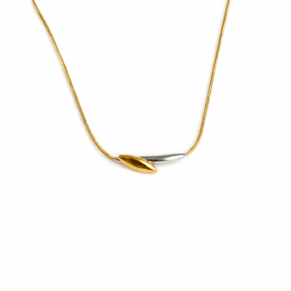 Duo Tone Minimal Necklace