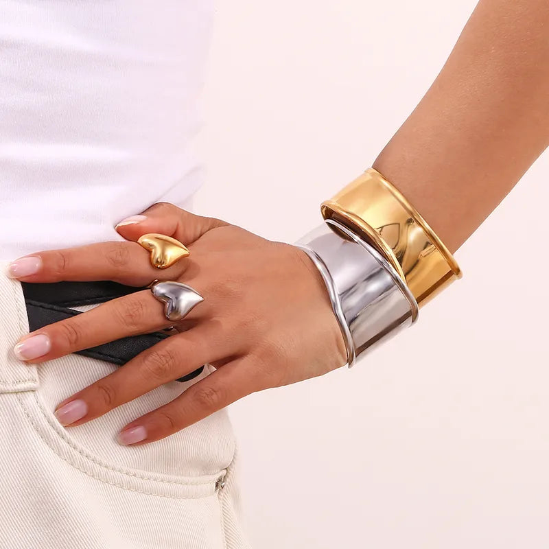 Minimalist Polished Cuff Bracelet