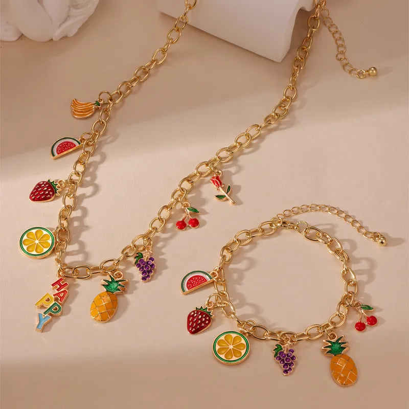 Tropical Fun Fruit Charm Set