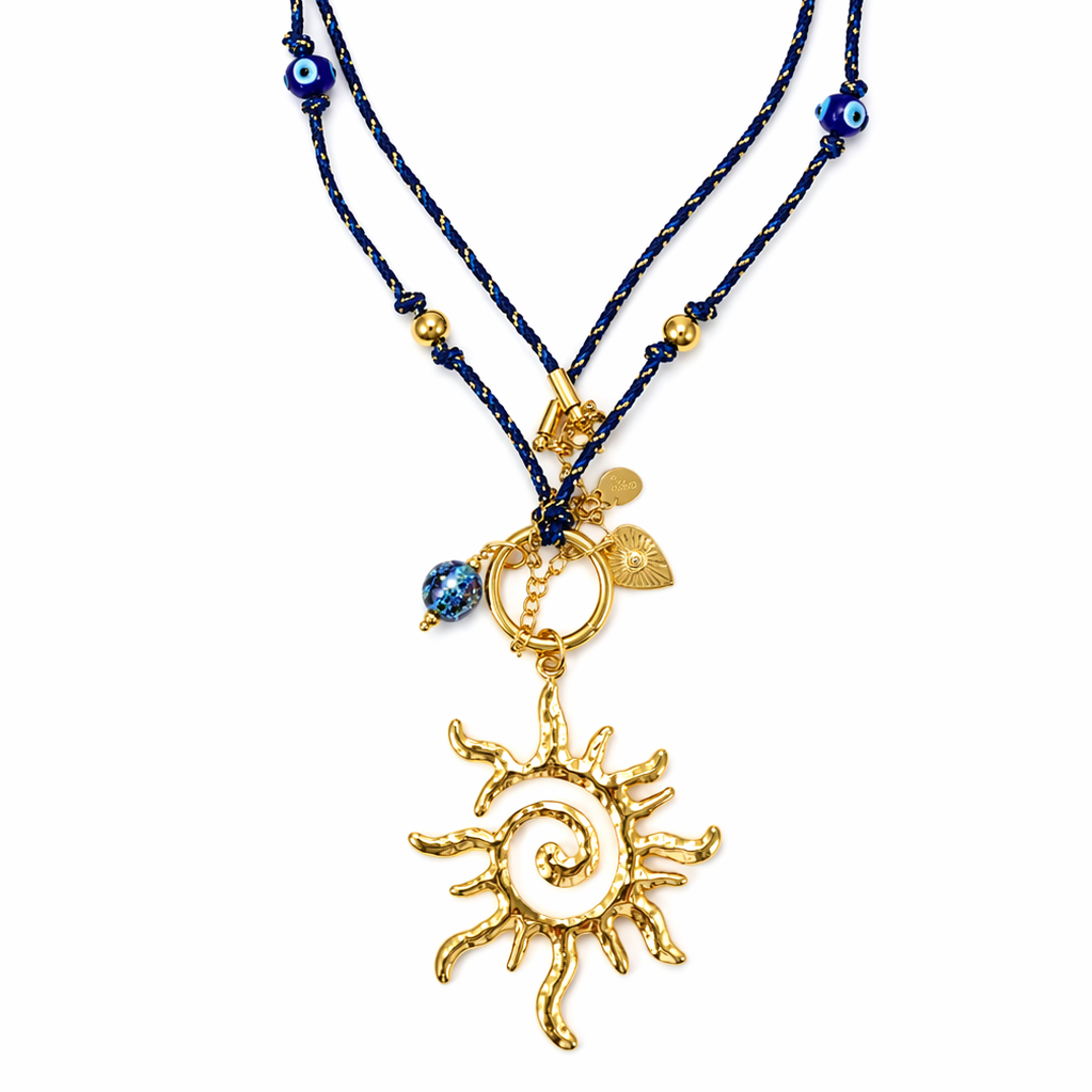 Golden Sun Talisman Necklace