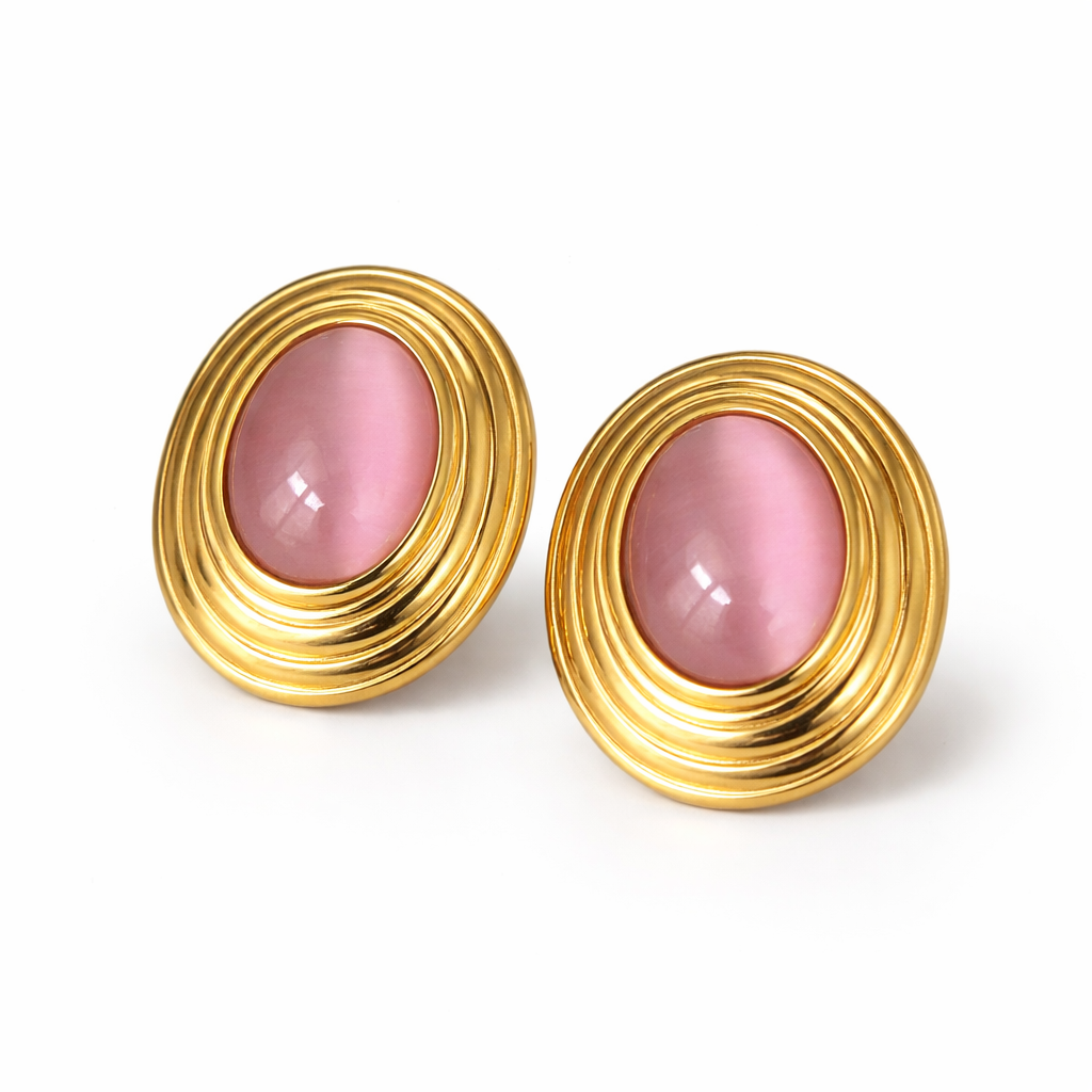 Retro Glow Clip Earrings