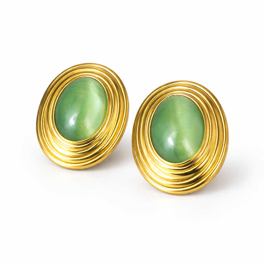 Retro Glow Clip Earrings