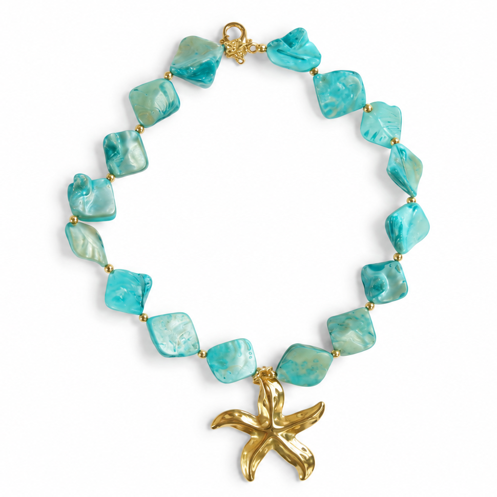 Aqua Charm Necklace