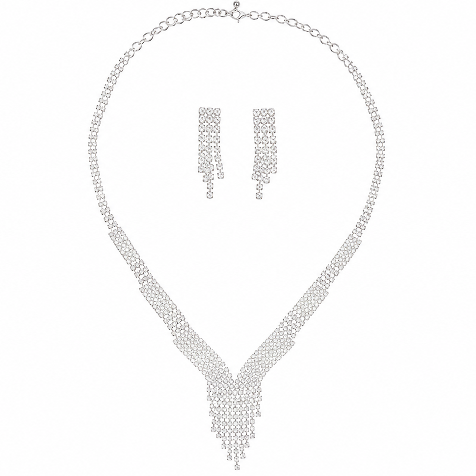 Σετ Κολιέ & Σκουλαρίκια Diamond Veil