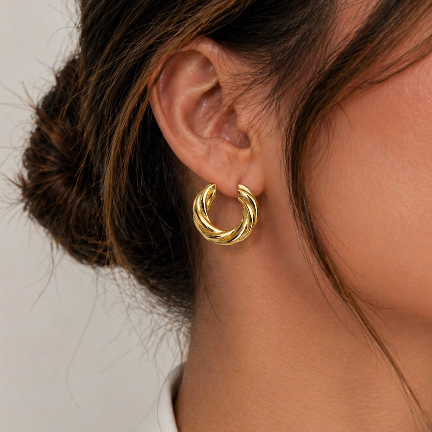 Twist Hoop Earrings