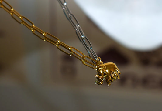 Elephant Bond - Two-Tone Necklace