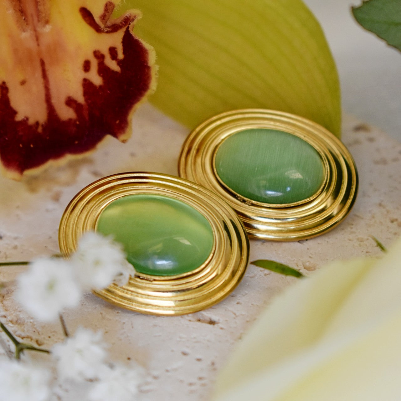 Retro Glow Clip Earrings