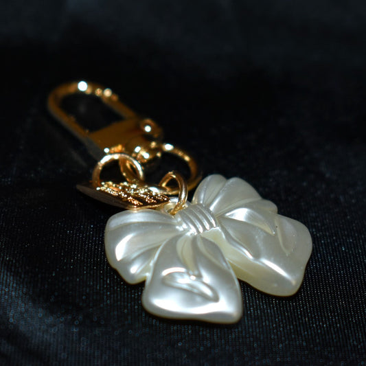 Pearl Bow  Bag Charm