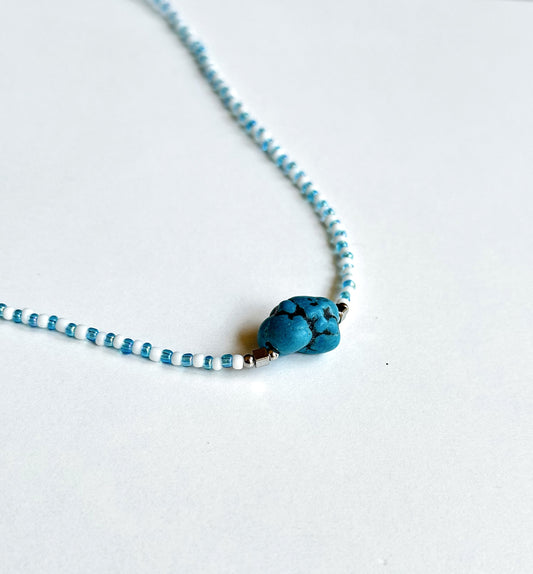 Sky Blue Crystal Necklace