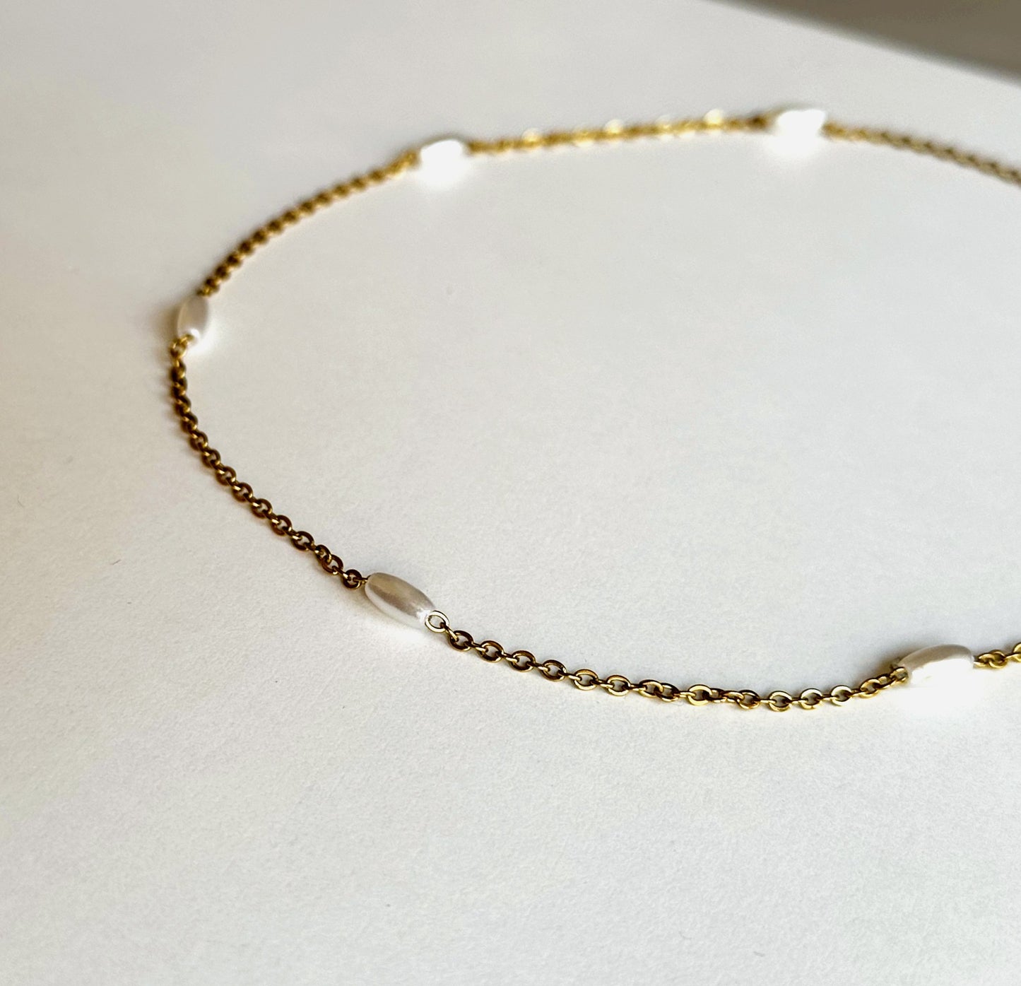 Gold Rice Necklace