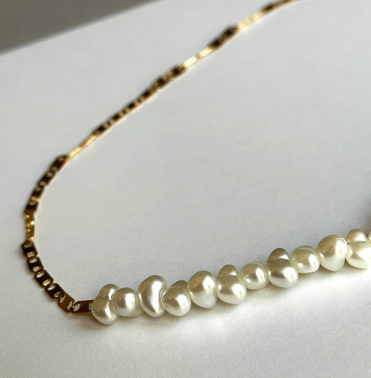 Double Pearl Necklace