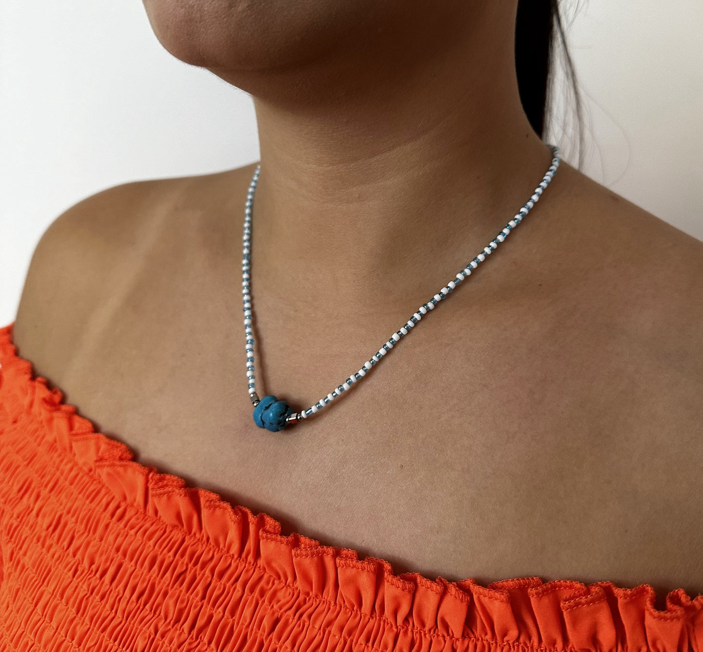 Sky Blue Crystal Necklace