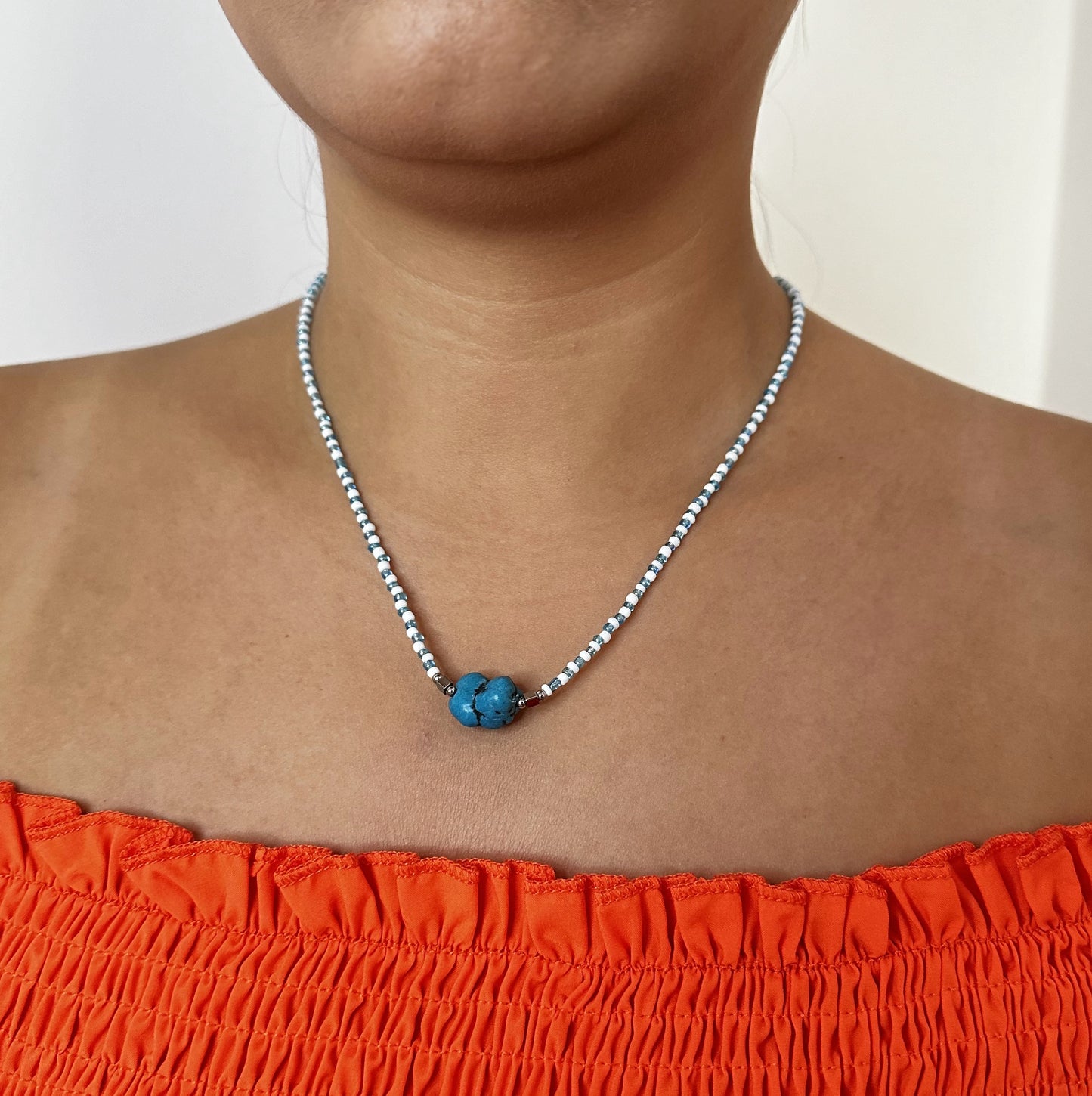 Sky Blue Crystal Necklace