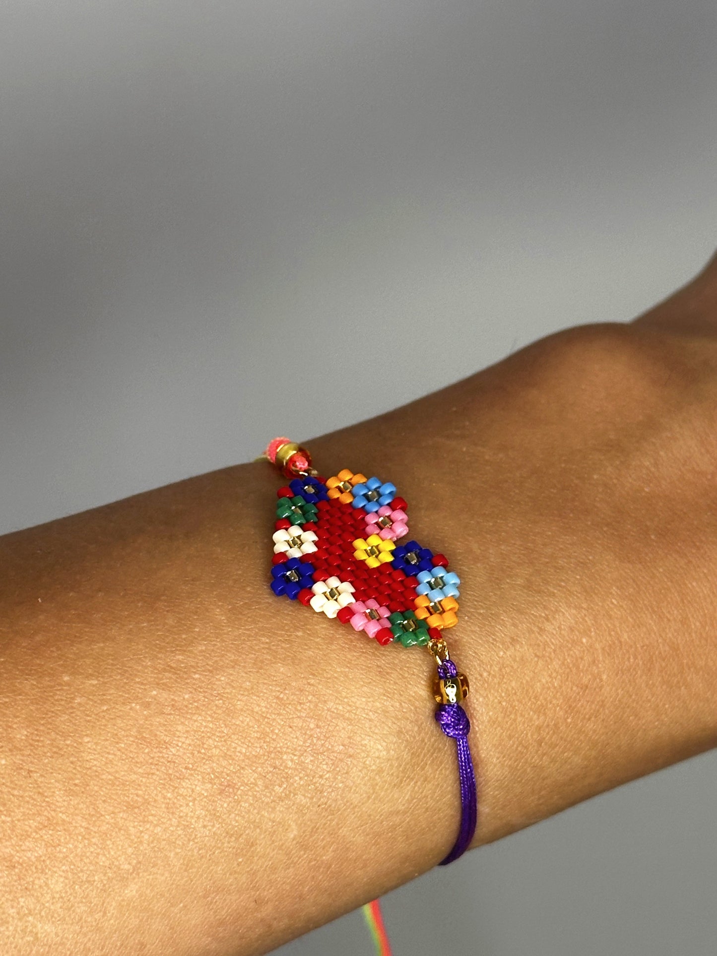 Pride Flower Heart Bracelet