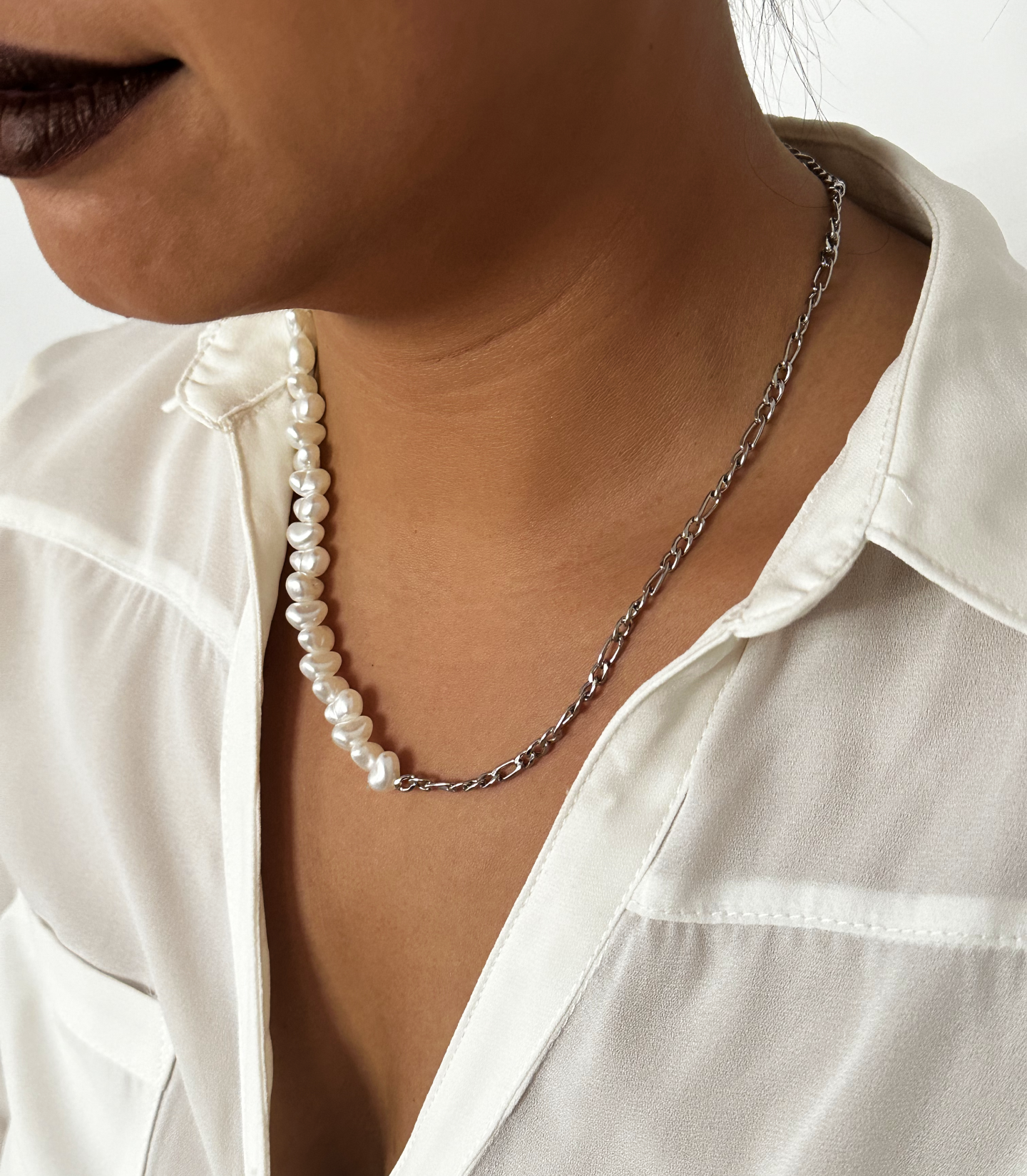 Double Pearl Necklace