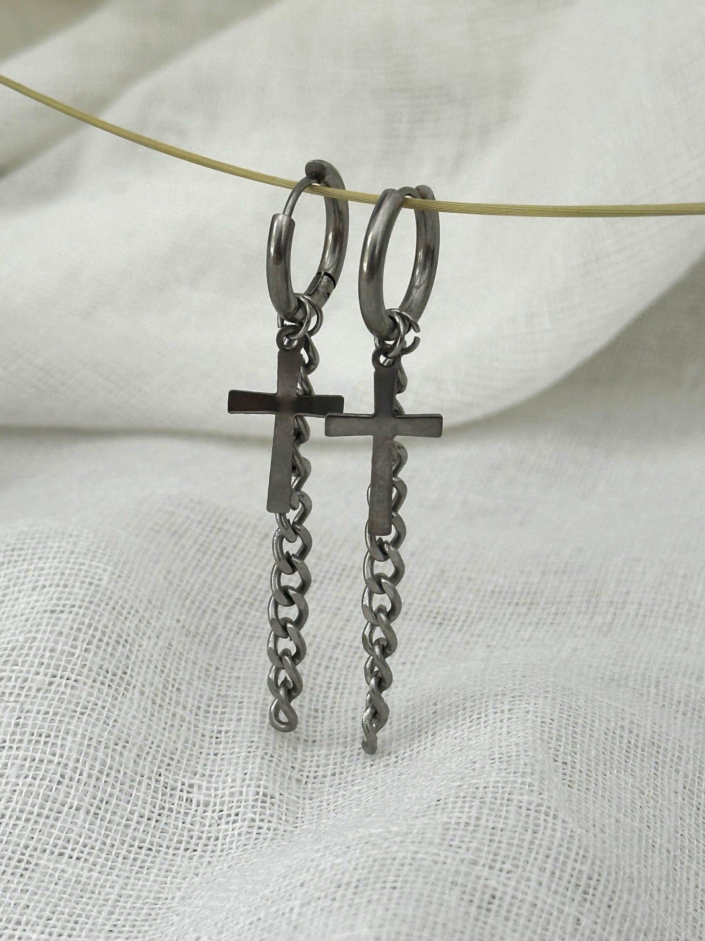 Christian Chain Drop Earring