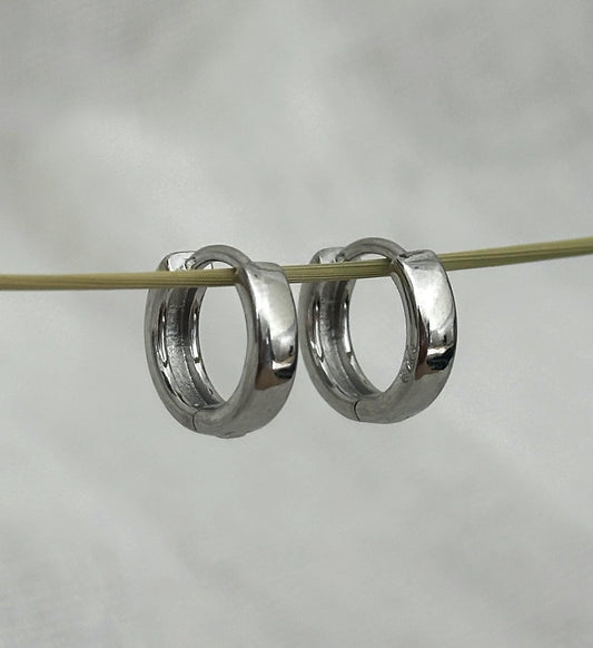 Silver Mini Hoops