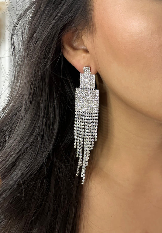 Cascading Crystal Earrings