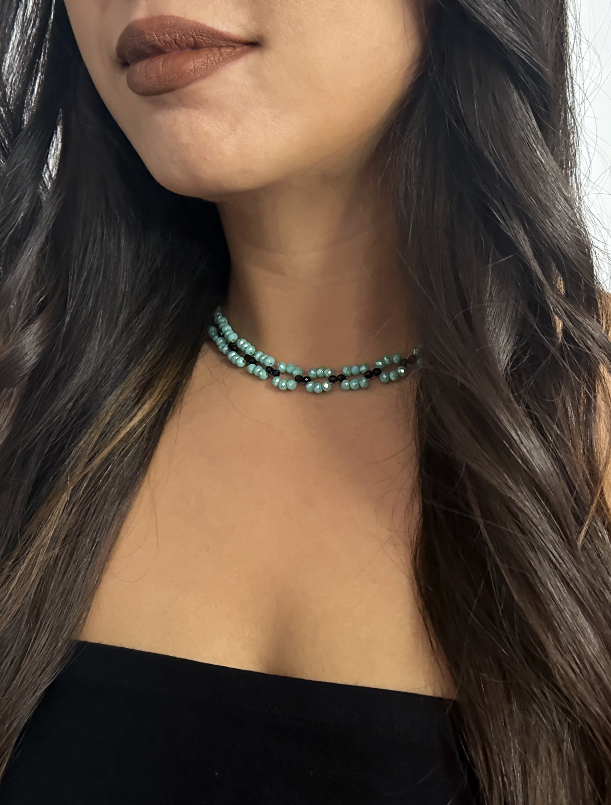 Turquoise Blossom Choker