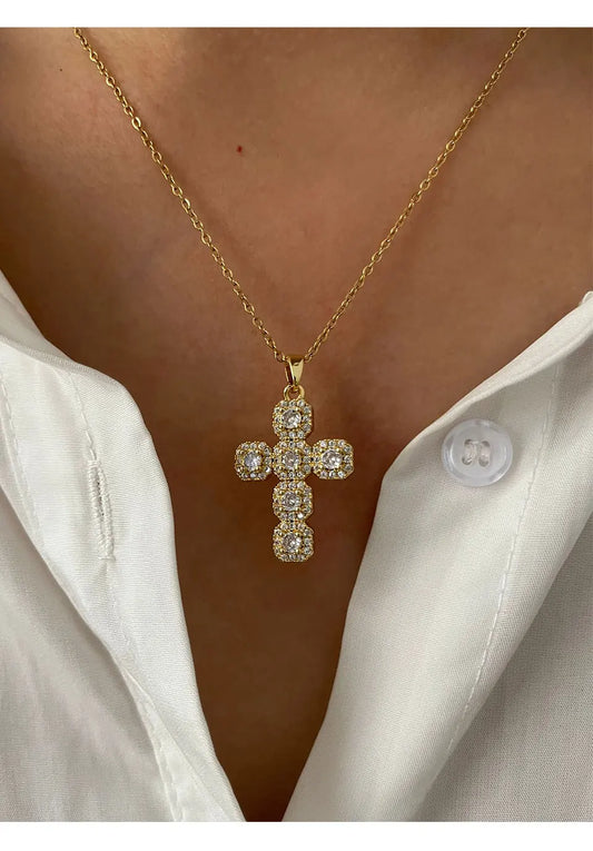 Crystal Cross Necklace