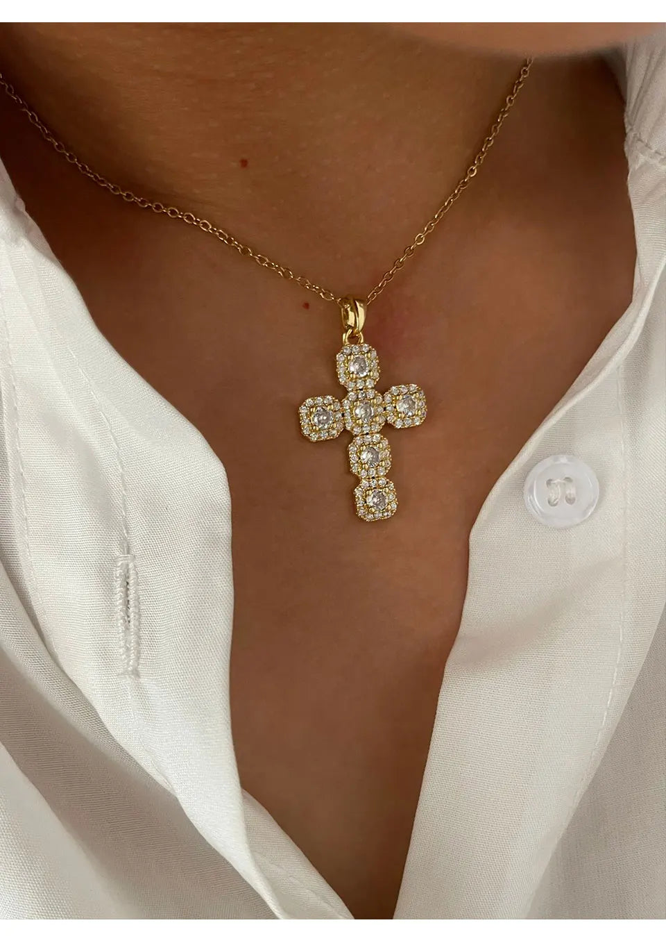 Crystal Cross Necklace