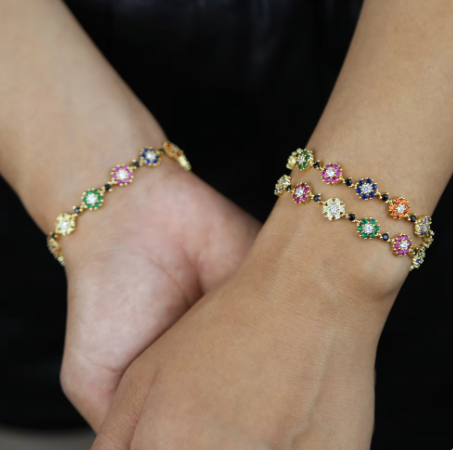 Floral Gem Bracelet