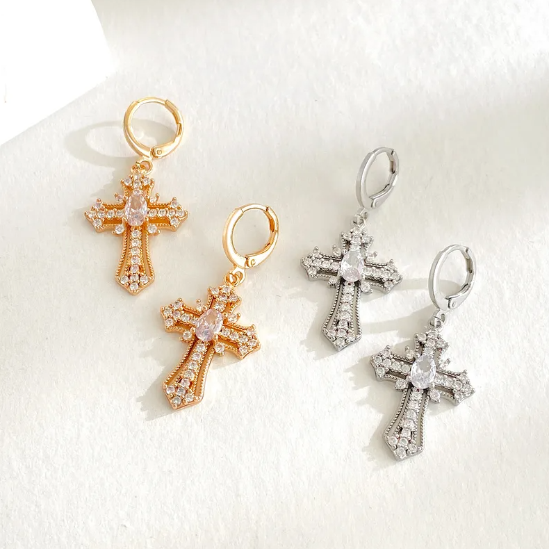 Celestial Cross Earrings