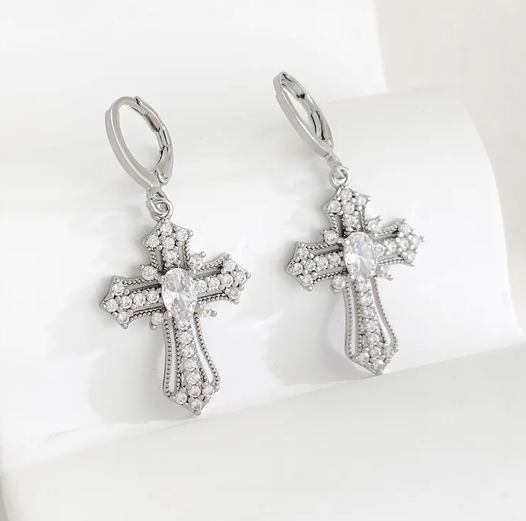 Celestial Cross Earrings