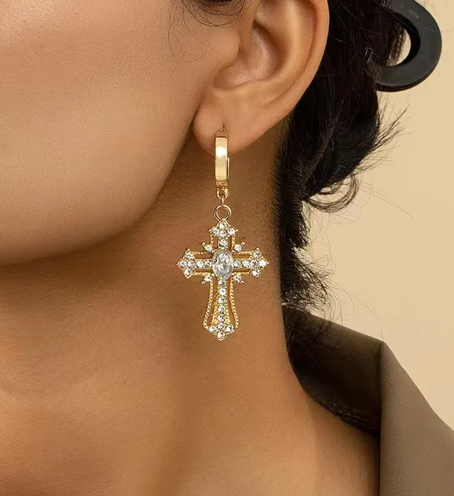 Celestial Cross Earrings