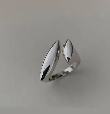 Sleek Modern Silver Ring