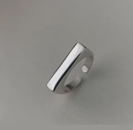 Sleek Modern Silver Ring