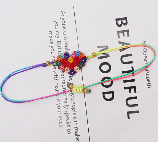 Pride Flower Heart Bracelet