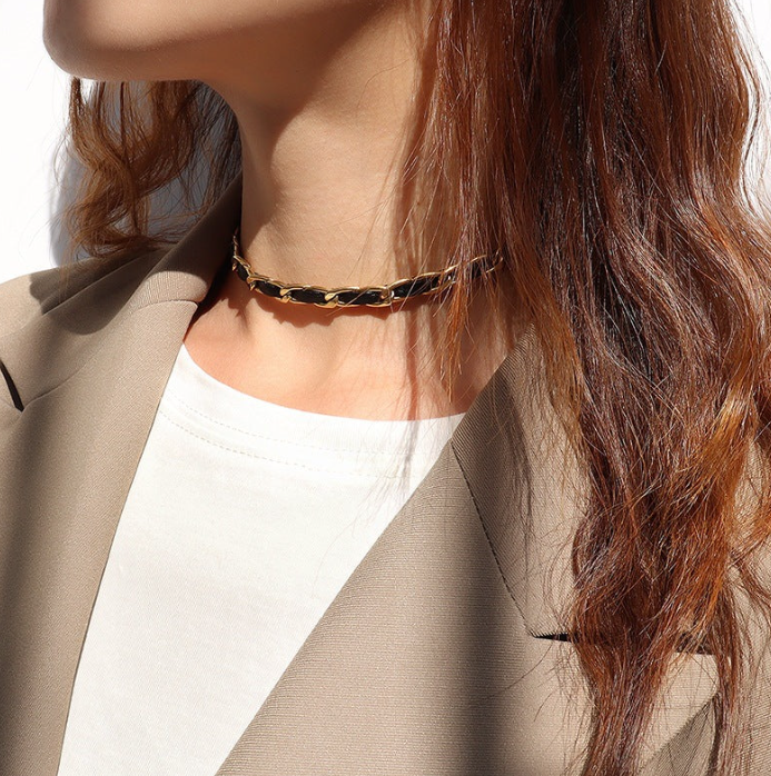 Noir Leather Necklace