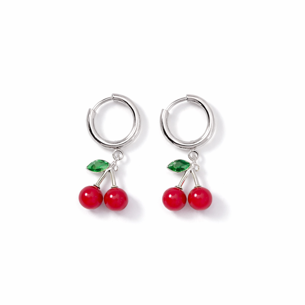 Cherry Drop Hoops
